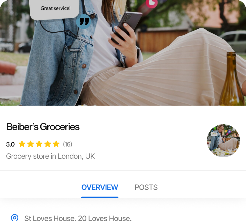 Reinstated Google business profile with 5.0 rating